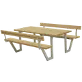 Plus Wega Bord/Bænkesæt m/2 ryglæn 177 cm ThermoWood®