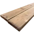 Terrassebrædder m. riller brunimprægneret 28x145 mm