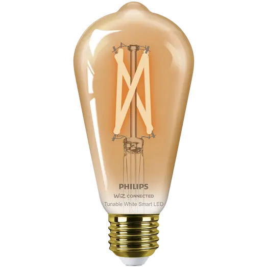 Philips Smart WiZ white LED pære E27 6,7W edison guld
