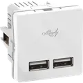 Fuga 2xUSB lader 2,1A hvid