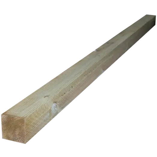 Tømmer ru stolper trykimprægneret 97x97 mm