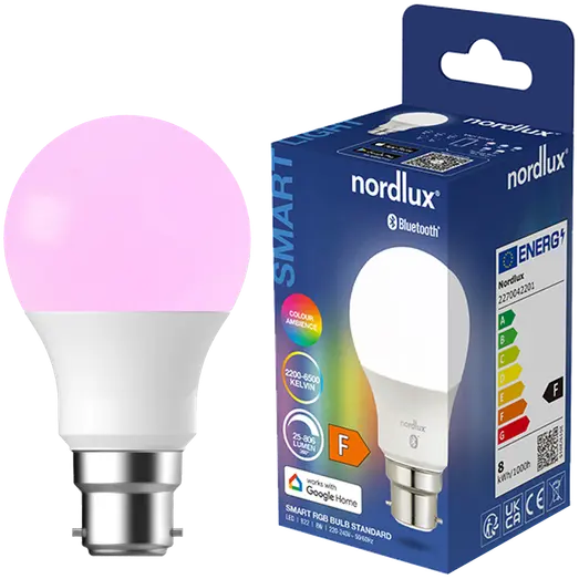 Nordlux smart pære colour LED B22 A60 8W RGB 3 pak