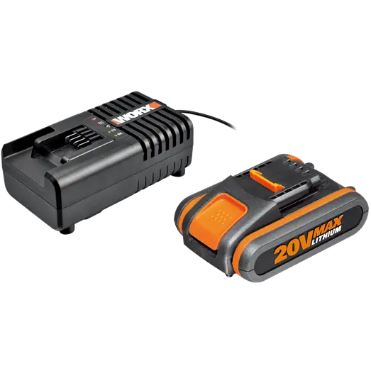 Worx WA3604 batterisæt 20V 2,0 Ah batteri + lader