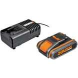 Worx WA3604 batterisæt 20V 2,0 Ah batteri + lader