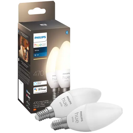 Philips Hue White dobbeltpakke E14 LED