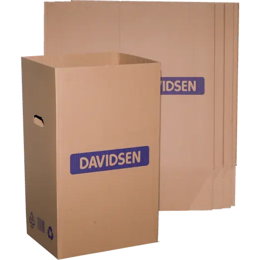 Davidsen affaldsspand i pap 370x282x628 mm