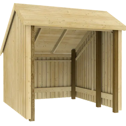 Plus cykelskur 5,7 m² 1 modul med åben front