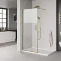 Milobad brusevæg 70x200 cm med messing ramme