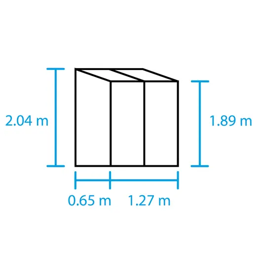 Halls Qube Lean-To 24 vægdrivhus sort med hærdet glas 0,8 m²