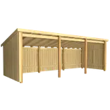 Plus Nordic Multi havehus 14 m² 3 moduler med åben front