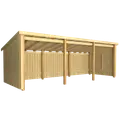 Plus Nordic Multi havehus 14 m² 3 moduler med åben front
