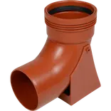 Wavin Wafix kloakrør PP rød fodbøjning 88,5°x110 mm