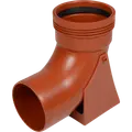 Wavin Wafix kloakrør PP rød fodbøjning 88,5°x110 mm
