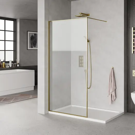 Mikelo brusevæg 100x200 cm med messing ramme