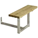 Plus Basic påbygning til bord- og bænkesæt teak, 77 cm