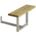 Plus Basic påbygning til bord- og bænkesæt teak, 77 cm