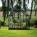 Halls ICON 6 2,5 m² sort m/3 mm delt glas og fundament
