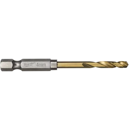 Milwaukee Red Hex shockwave™ HSS-Tin metalbor 4 mm