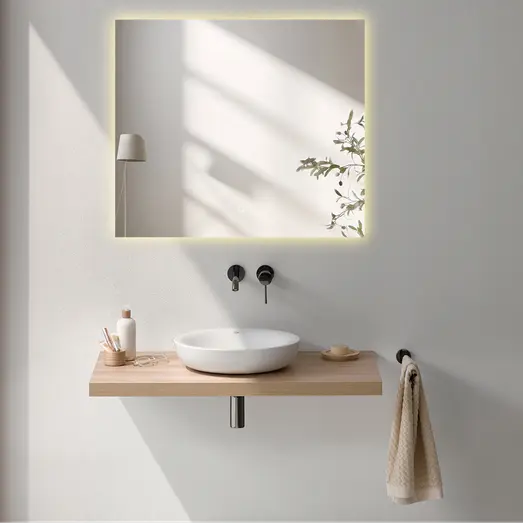 Milobad CL34 LED spejl 70 x 80 cm