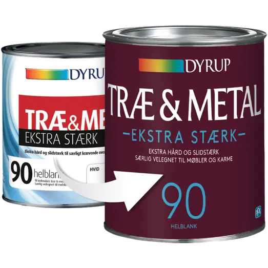 Dyrup træ og metalmaling ekstra stærk 90 hvid