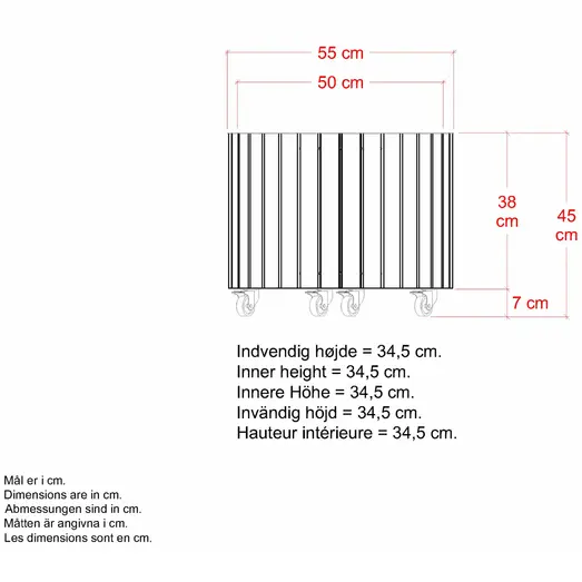 PLUS Circle plantekasse Sort Ø55/45 cm
