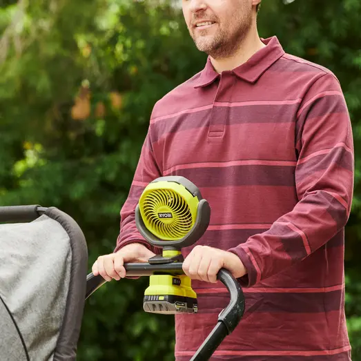 Ryobi RCF18-0 18V ONE+ ventilator m/klemme solo