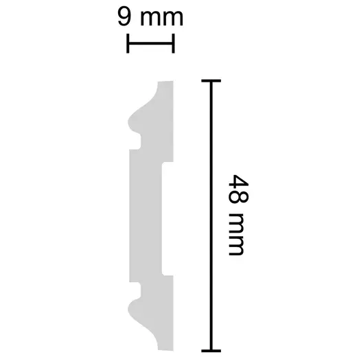 Decosa stukliste FP48.0 slagfast 200x48 mm 2 m