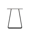 Bænkestel trapez sort, 410 mm