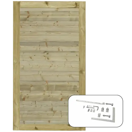 PLUS Plank enkeltlåge inkl. beslag 100×163 cm