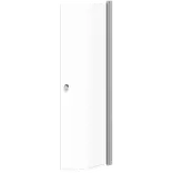 Scanbad brusedør halvrund saint/klart glas model 80