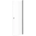 Scanbad brusedør halvrund saint/klart glas model 80