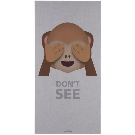 Art-Acoustic akustikbillede Abe Don´t See 9x600x1200 mm lys grå