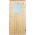 Plus udhusdør standard panel med vindue inkl. karm HU