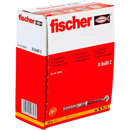 Fischer sømdyvel 8x80/40 N-S 50 stk