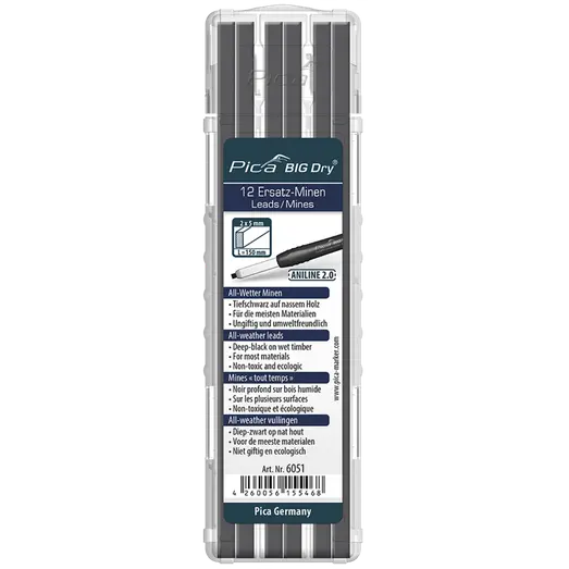 Pica big dry refill grafit 12 stk.