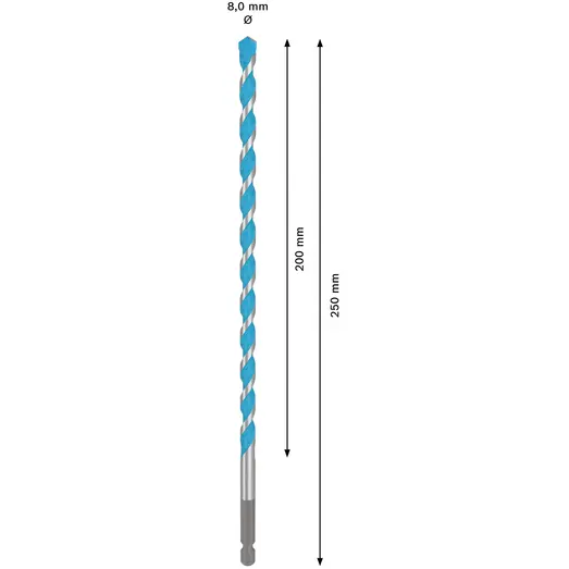 Bosch EXPERT HEX-9 Multi Construction-bor 8x200x250 mm