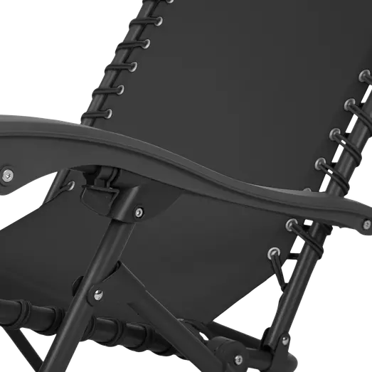 Positionsstol metal sort m/nakkehynde