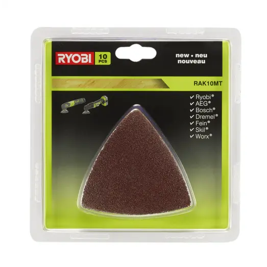 Ryobi RAK10MT deltaslibepapir 10 stk. korn 60-80-120