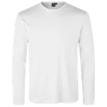 ID Interlock herre langærmet t-shirt hvid