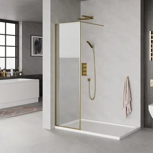 Mikelo brusevæg med messing ramme