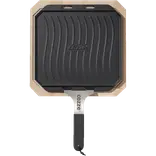 Cozze støbejernspande med træbakke 330x330 mm