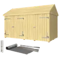 Plus Classic Multi Havehus 10 m² 2 moduler m/enkelt og dobbeltdør inkl. tagpap/alulister/H-stolpefødder