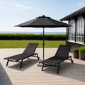 Marienlyst parasol Ø3m m/tilt sort