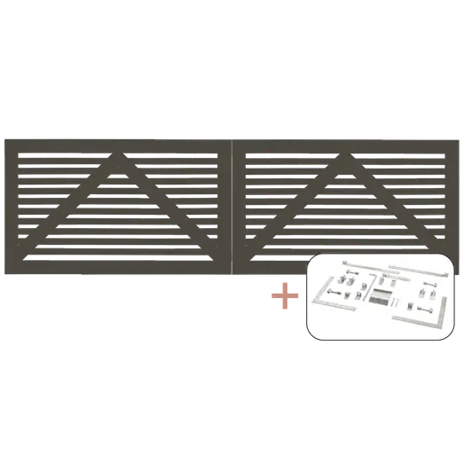 Plus Tokyo Dobbeltlåge inkl. beslag  300x90 cm