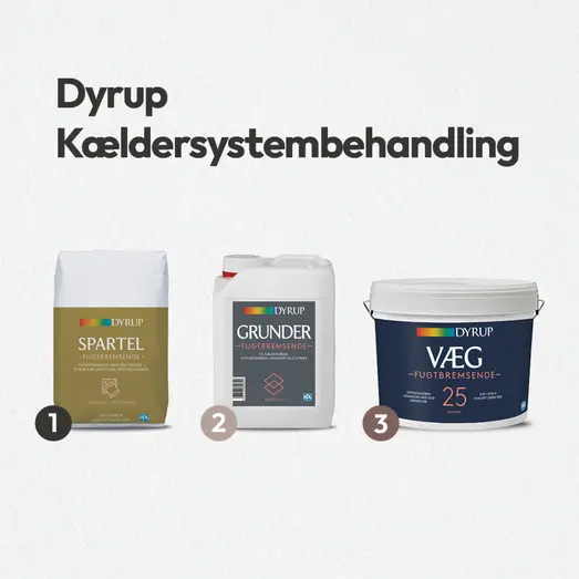 Dyrup vægmaling fugtbremsende 25 hvid 4,5 L