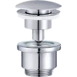 Geyser push bundventil 1 1/4" krom