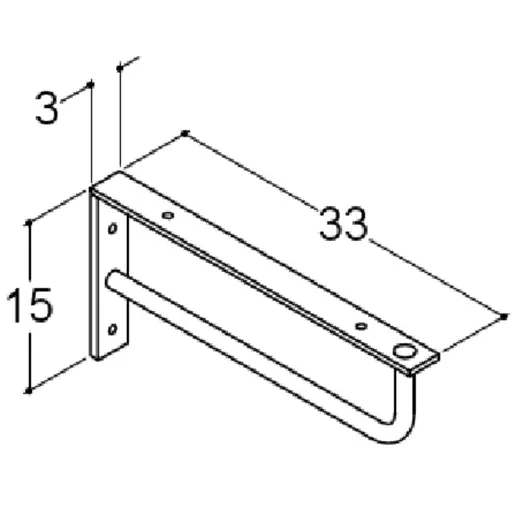 Scanbad konsol 330x150x30 cm krom