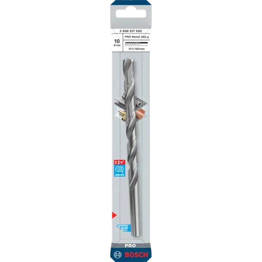Bosch PRO Metal HSS-G-spiralbor, 10x121x184 mm