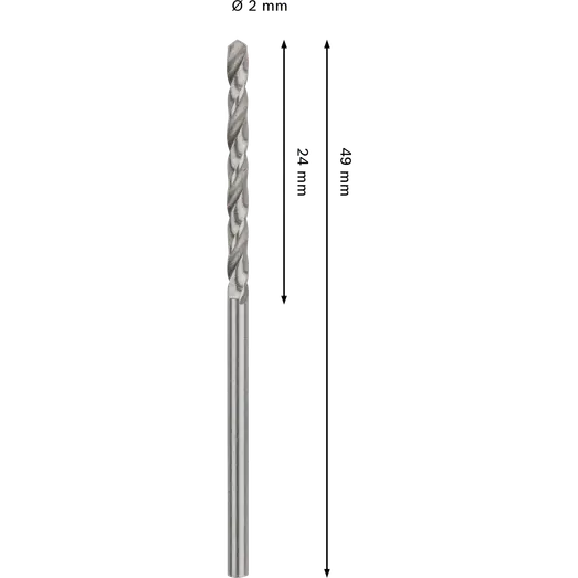 Bosch PRO Metal HSS-G-spiralbor, 2x24x49 mm