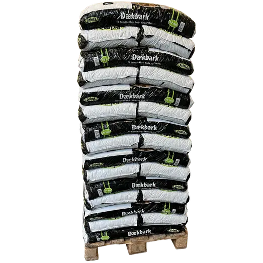 Dækbark 2250 liter, palle med 45 sække á 50 liter